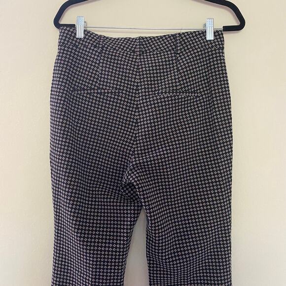 Veronica Beard Hibiscus Flare Pants in Black/Multi Pattern Size 8 - Picture 6 of 9